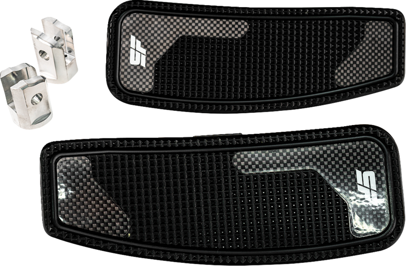 SLYFOX Mini Floorboards - Carbon Fiber Black Anodized - '18-'23 SOFTAIL