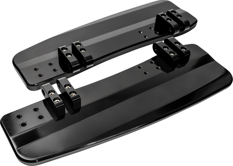 SLYFOX Floorboards - Black Anodized W/ Carbon Fiber - '80-'23 TOURING MODELS