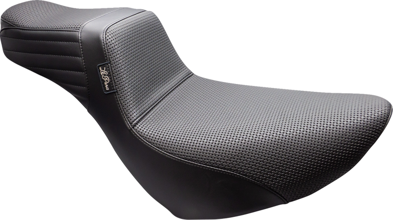 LE PERA Tailwhip Daddy Long Legs Low Rider Seat - Basketweave - Black - Softail '18-'24