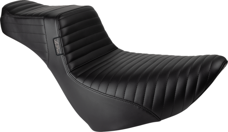 LE PERA Tailwhip Daddy Long Legs Low Rider Seat - Pleated - Black - Softail '18-'24