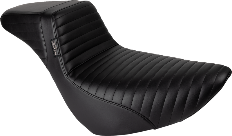LE PERA Kickflip Daddy Long Legs Low Rider Seat - Pleated - Black - Softail '18-'24