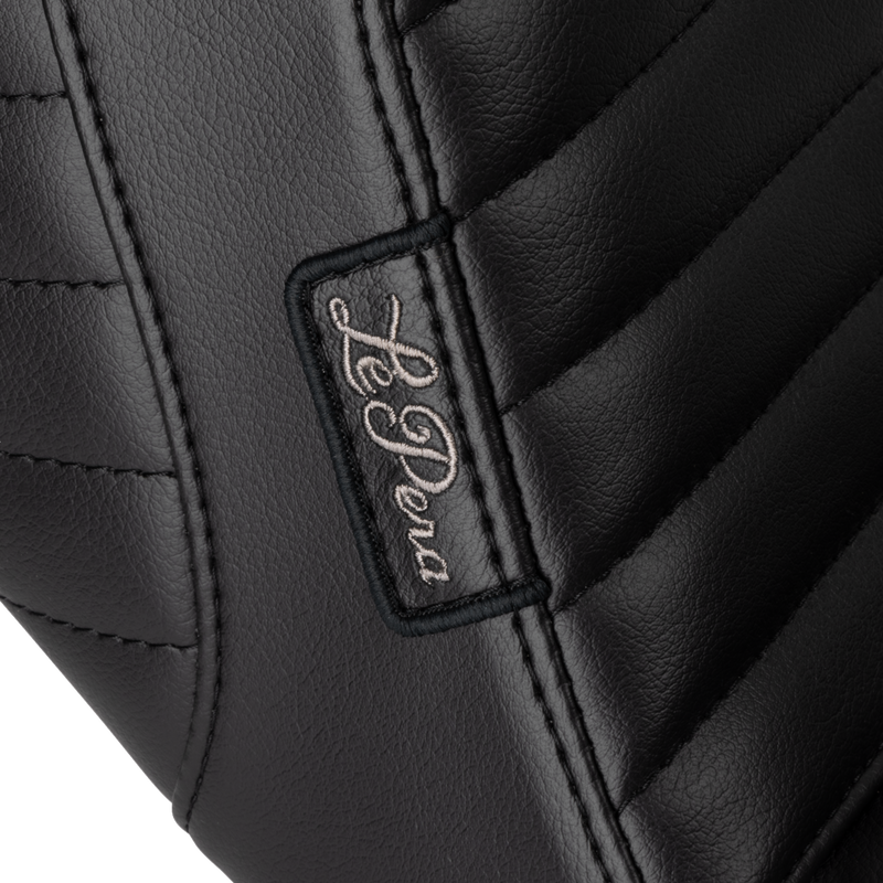 LE PERA Kickflip Daddy Long Legs Low Rider Seat - Pleated - Black - Softail '18-'24