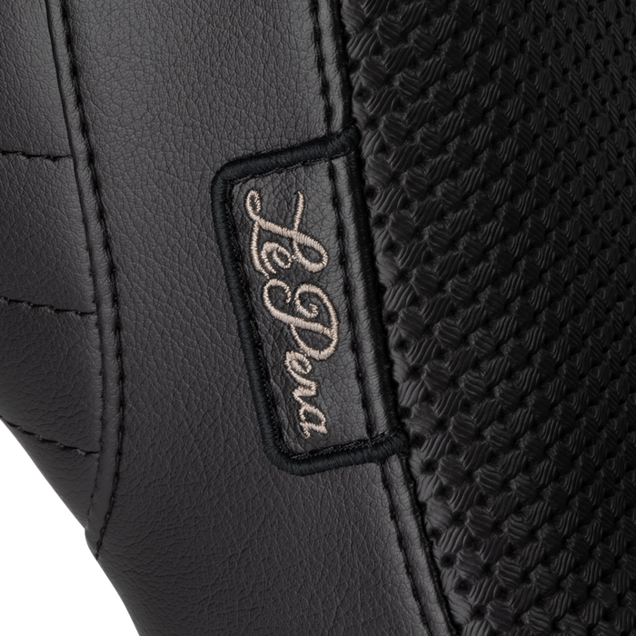 LE PERA Kickflip Daddy Long Legs Low Rider Seat - Basket Weave - Black - '18-'24 SOFTAIL MODELS