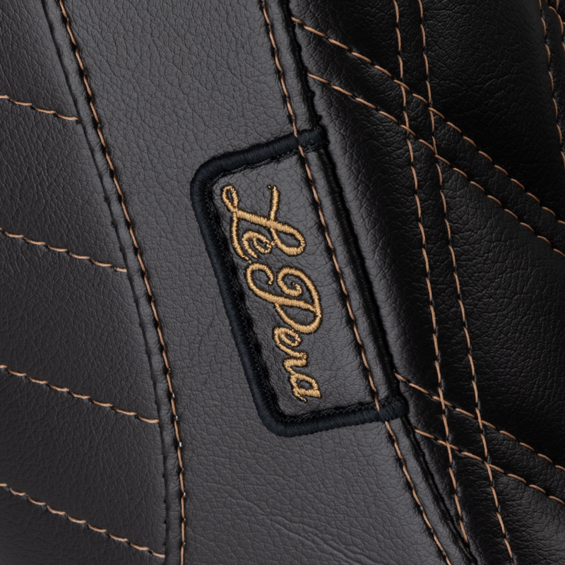 LE PERA Tailwhip Up Front Seat - Double Diamond w/ Chestnut Thread - Black - Softail '18-'24