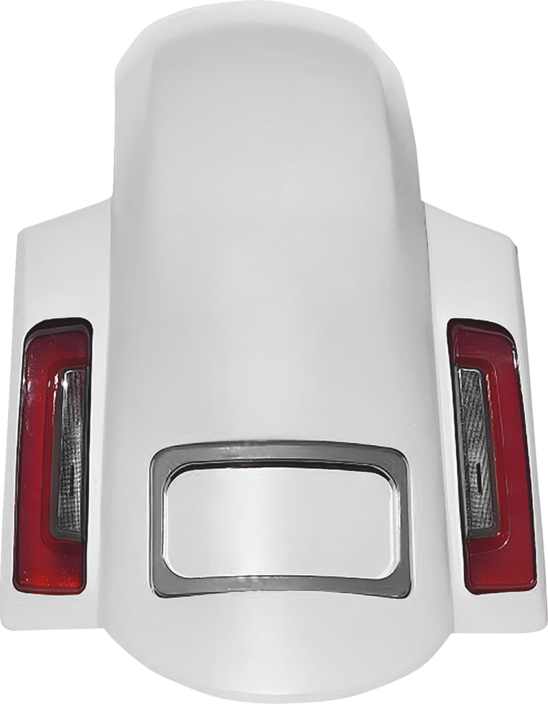 PAUL YAFFE BAGGER NATION Short Sport Rear Fender - With Chrome Plate Frame PYO:RF-SS-CVO-C