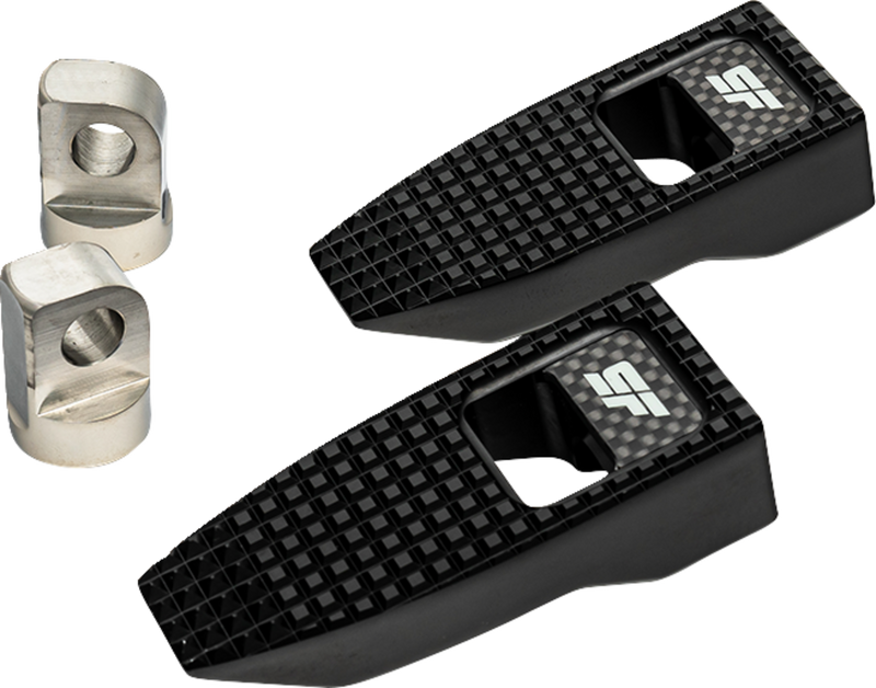 SLYFOX Speed Pegs - Black Anodized W/ Carbon Fiber