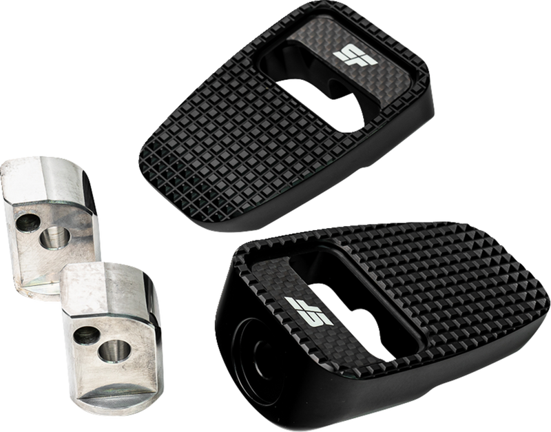 SLYFOX Footpegs - Black Anodized - '18-23 SOFTAIL W/Carbon Fiber