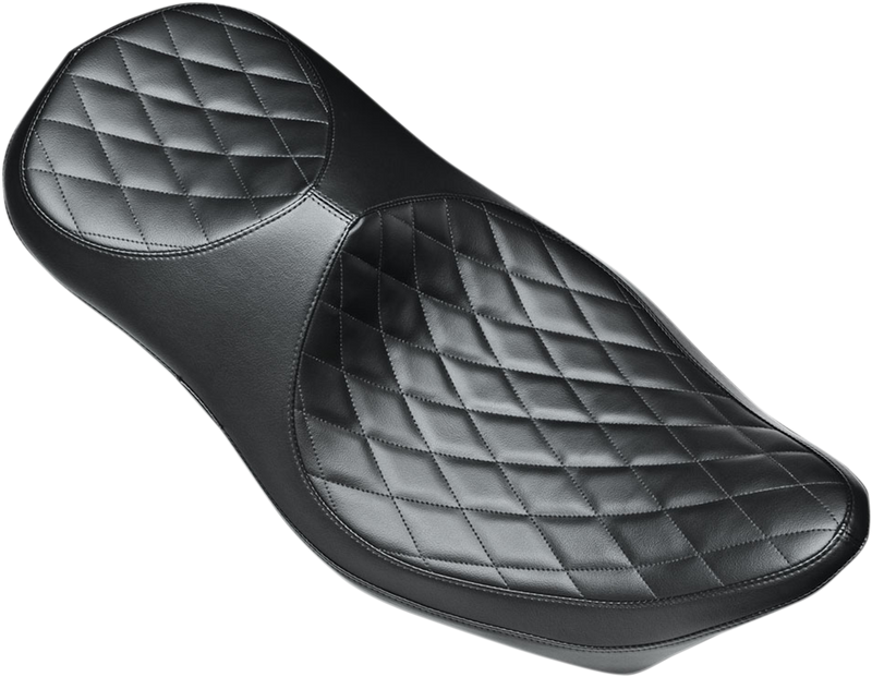 LE PERA Super Villain Seat - Diamond - Black - Touring '08-'23