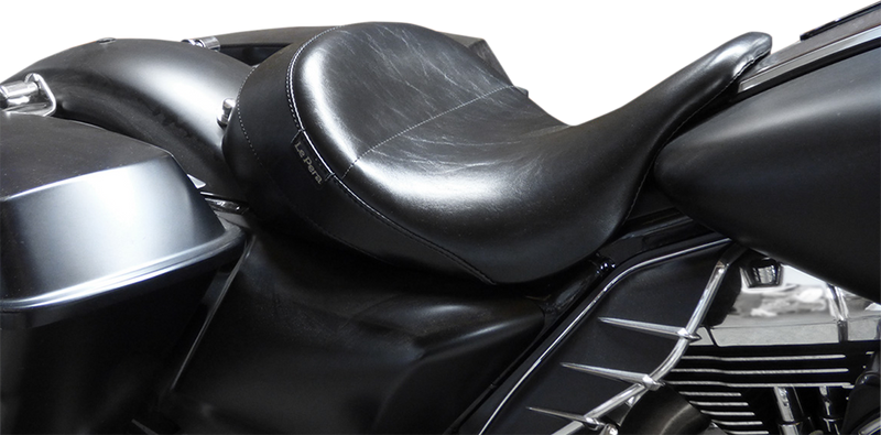 LE PERA Aviator Up Front Solo Seat - Smooth - Black - Touring '08-'22