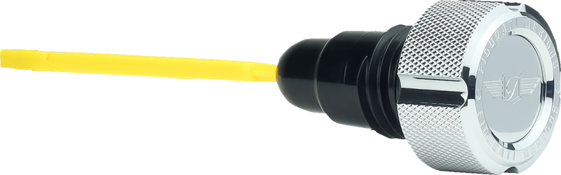 FIGURATI DESIGNS Oil Dipstick - Knurled - Polished - '07-'16 Touring/Trike FD01-MAGDSTC-KN-SS