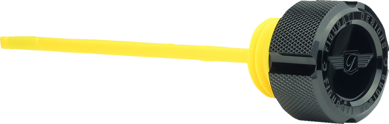 FIGURATI DESIGNS Oil Dipstick - Knurled - Black - M8 Touring/Trike FD01-MAGDSM8-KN-BLK