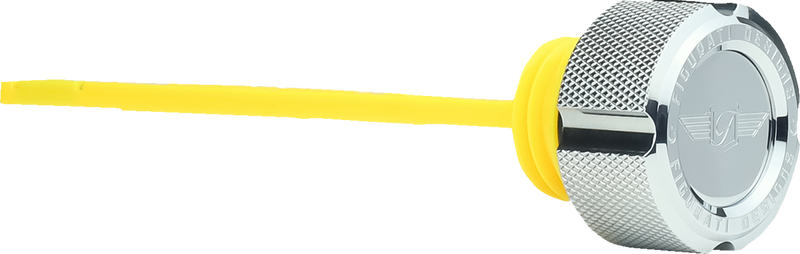 FIGURATI DESIGNS Oil Dipstick - Knurled - Polished - M8 Touring/Trike FD01-MAGDSM8-KN-SS