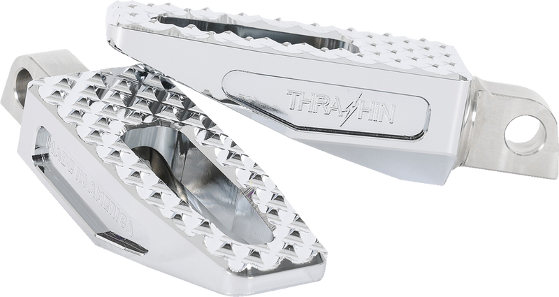 THRASHIN SUPPLY CO. Slim P-54 Footpegs - Front/Rear - Chrome TSC-2021-3-D