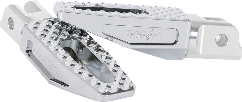 THRASHIN SUPPLY CO. Slim P-54 Footpegs - Front - Chrome TSC-2021-3-SF