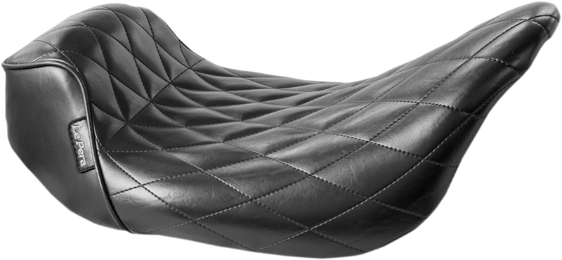 LE PERA Sprocket Solo Seat - Diamond - Black - Touring '08-'23