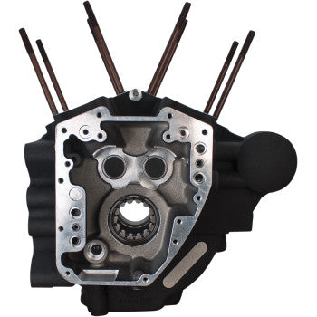 S&S CYCLE Engine Case - 3.750" Bore w/Stock Stud Pattern - Wrinkle Black - Twin Cam