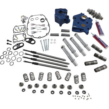 S&S CYCLE Cam Chest Kit with Plate - Chain Drive - Oil Cooled - 540 Cam - Chrome Pushrods - M8 '17-'23