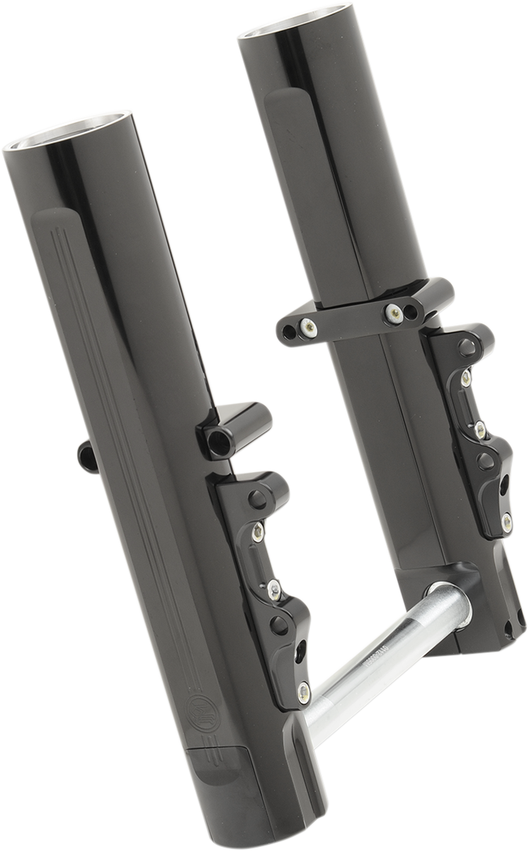 PERFORMANCE MACHINE (PM) Fork Leg Kit - Black - Lower - Dual Disc - '14-'20 TOURING