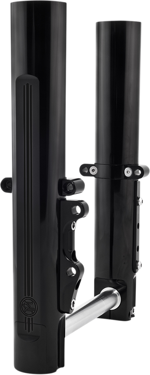 PERFORMANCE MACHINE (PM) Fork Leg Kit - Black - Lower - Single Disc - '14-'20 TOURING