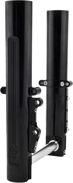 PERFORMANCE MACHINE (PM) Fork Leg Kit - Black - Lower - Single Disc - '14-'20 TOURING