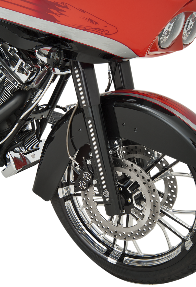 PERFORMANCE MACHINE (PM) Fork Slider Covers - Contrast Cut - Tech - '84-'17 SOFTAIL/TOURING