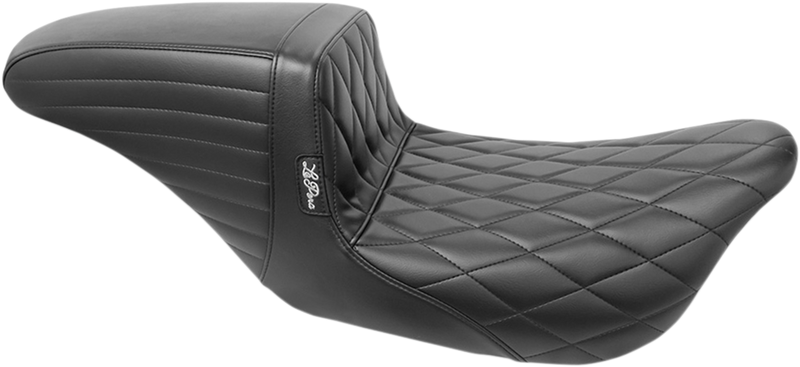LE PERA Kickflip Daddy Long Legs Seat - Diamond - Black - Touring '08-'23