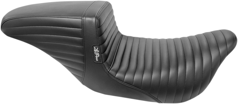 LE PERA Kickflip Daddy Long Legs Seat - Pleated - Black - Touring '08-'23