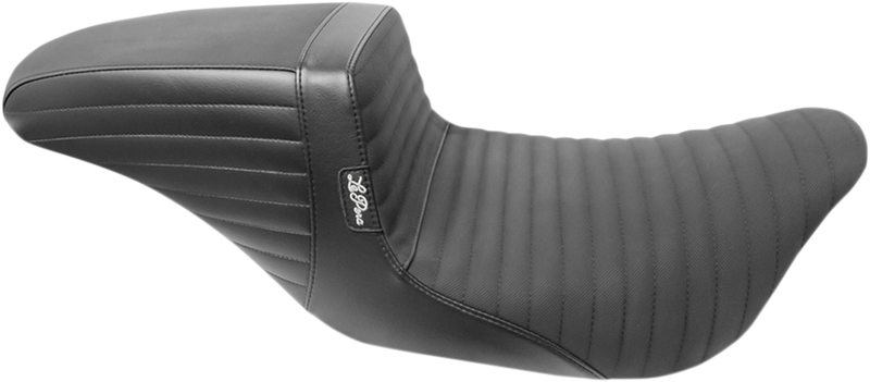 LE PERA Kickflip Daddy Long Legs Seat - Pleated w/Gripp Tape - Black - Touring '08-'23