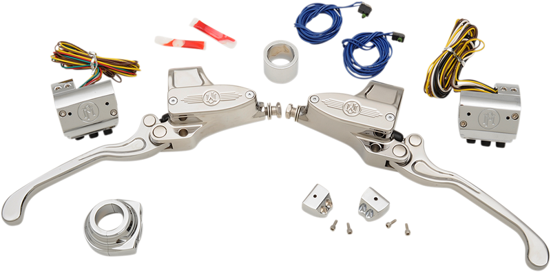 PERFORMANCE MACHINE (PM) Handlebar Control Set - Hydraulic - 9/16" Master Cylinder - Chrome - '84-'13
