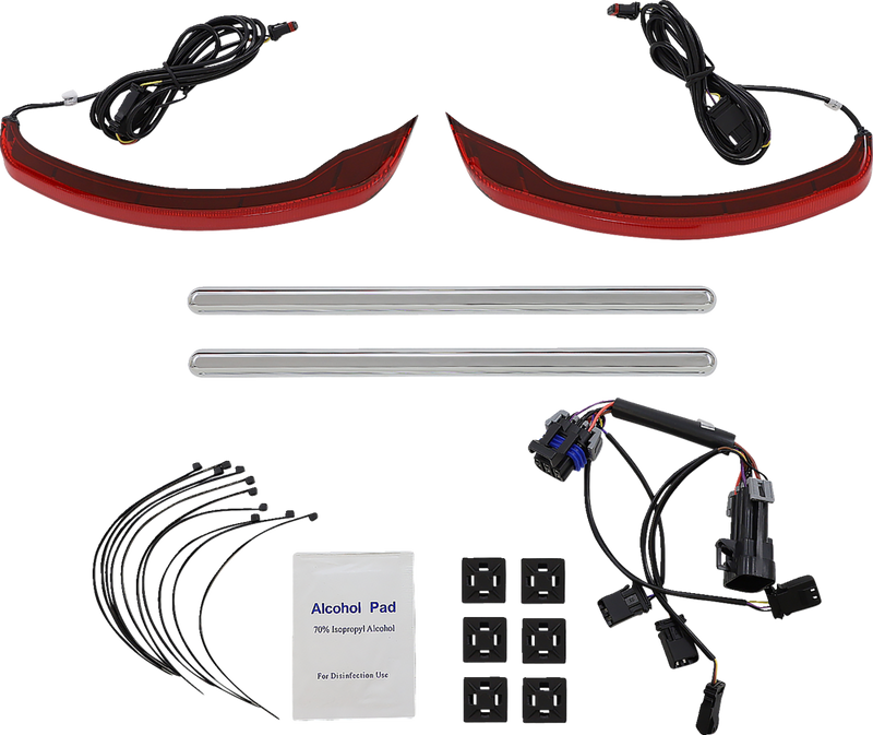 CUSTOM DYNAMICS Low Profile Saddlebag Lights - Red Lens - Indian