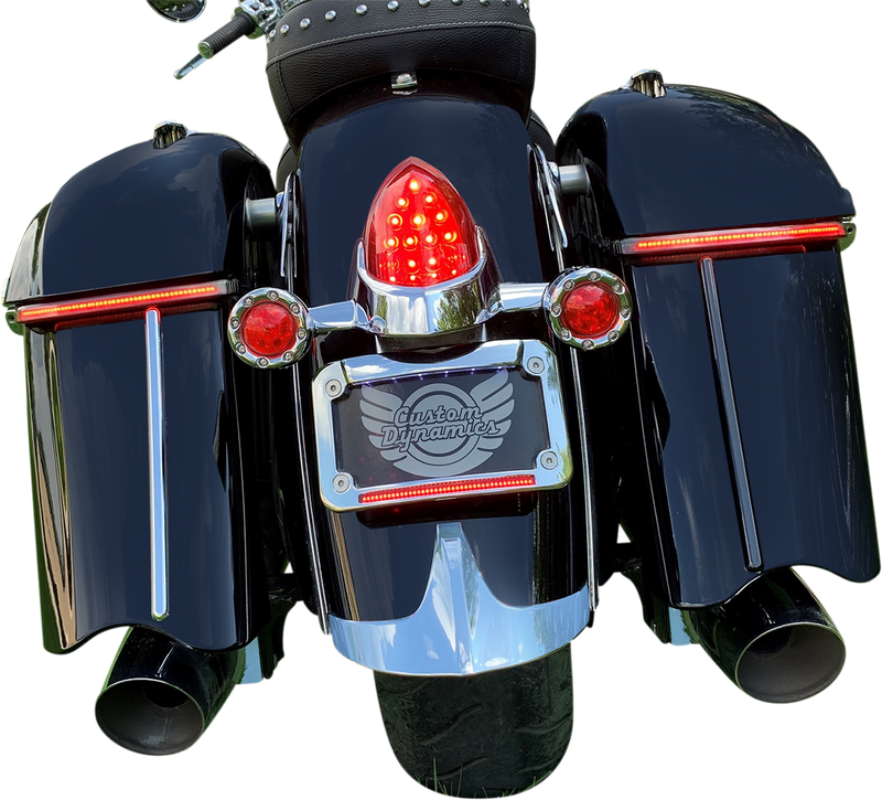 CUSTOM DYNAMICS Low Profile Saddlebag Lights - Red Lens - Indian