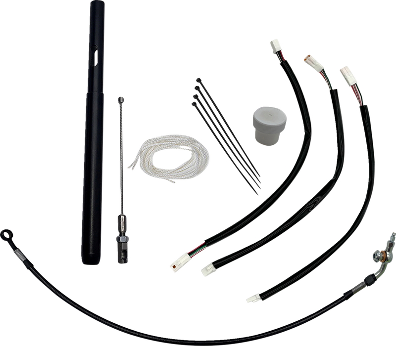 FAT BAGGERS INC. Handlebar Clutch Cable Extension - +4" - Road Glide - Black 139914-B