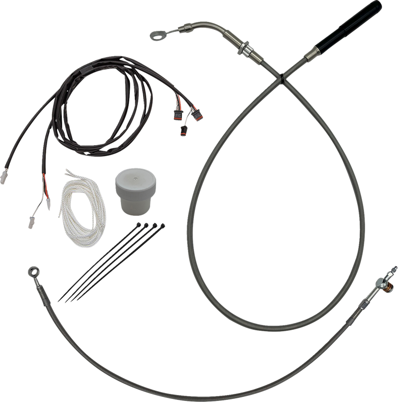 FAT BAGGERS INC. EZ Install Kit - +4" - FLHT, FLHX - Braided 119012