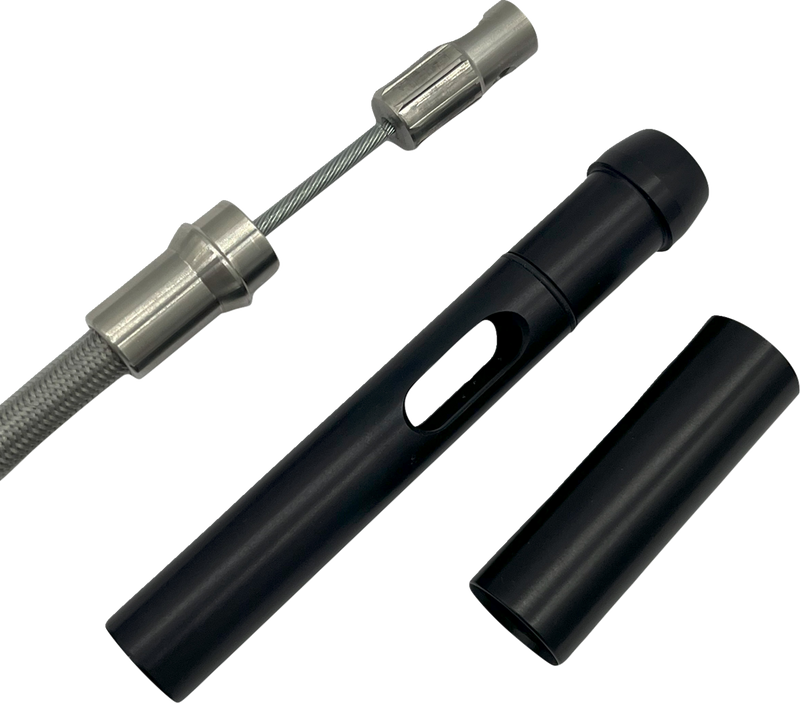 FAT BAGGERS INC. EZ Install Upper Clutch Cable - FLHX/FLTR SE - Stock - Braided Stainless Steel 108000