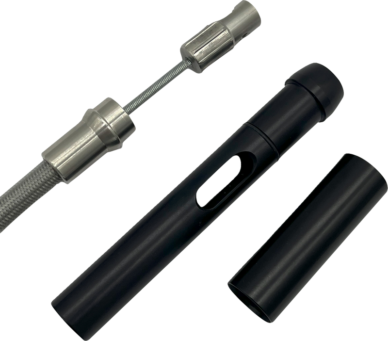 FAT BAGGERS INC. EZ Install Upper Clutch Cable - FLTR/FLHX '21-'23 - Stock - Braided Stainless Steel 118000