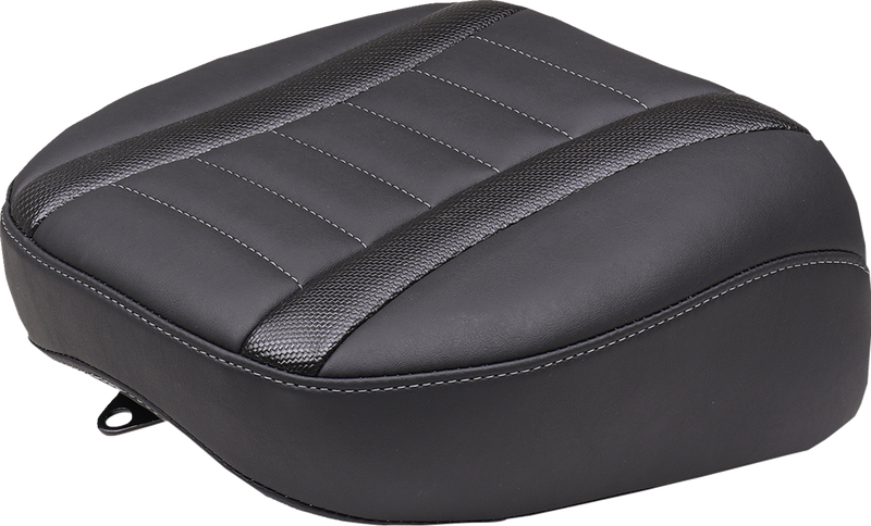 MUSTANG Deluxe Touring Passenger Seat - Gun Metal Stitch - Carbon Fiber Inlay - Touring '23.5-'24