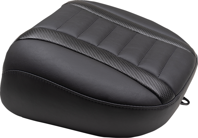 MUSTANG Deluxe Touring Passenger Seat - Black Stitch - Carbon Fiber Inlay - Touring '23.5-'24
