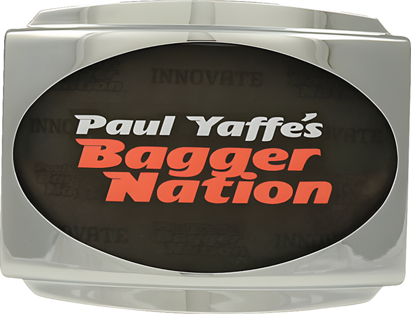 PAUL YAFFE BAGGER NATION License Plate Frame - Chrome PYO:USLP3-C-23L