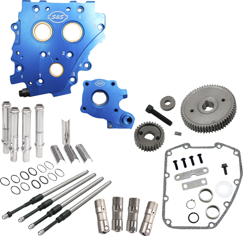 S&S CYCLE Cam Chest Kit without Cams - Gear Drive - Oil Cooled - Chrome Pushrods - Twin Cam 310-1269