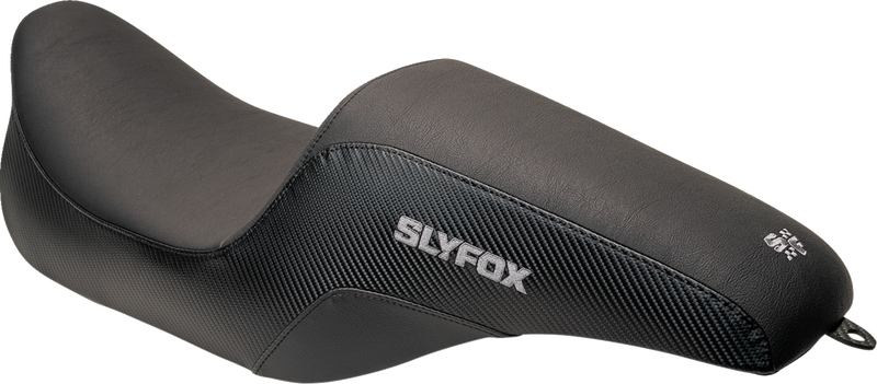 SLYFOX Drifter Seat - Gray Logo - Smooth Vinyl - Carbon Fiber - FL '97-'07 0801-1613