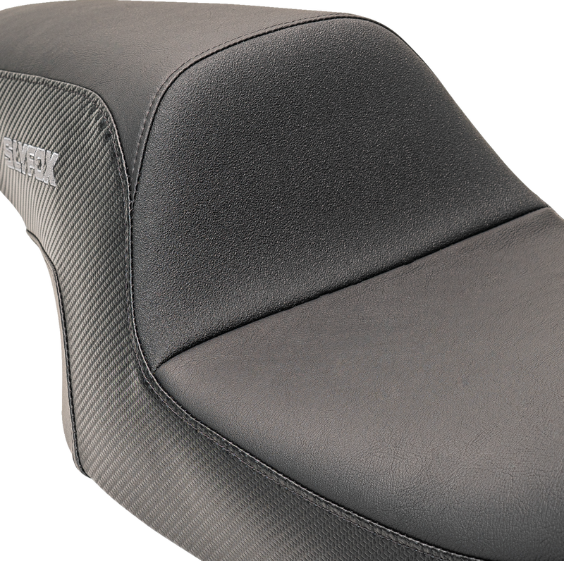 SLYFOX Drifter Seat - Gray Logo - Smooth Vinyl - Carbon Fiber - FL '97-'07 0801-1613