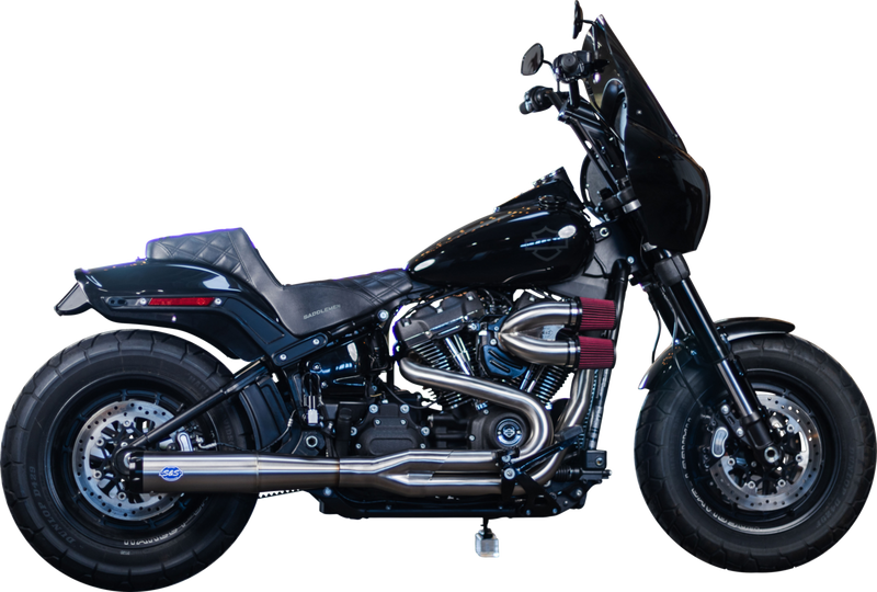 S&S CYCLE 2-into-1 Superstreet Exhaust System - Brushed Stainless Steel