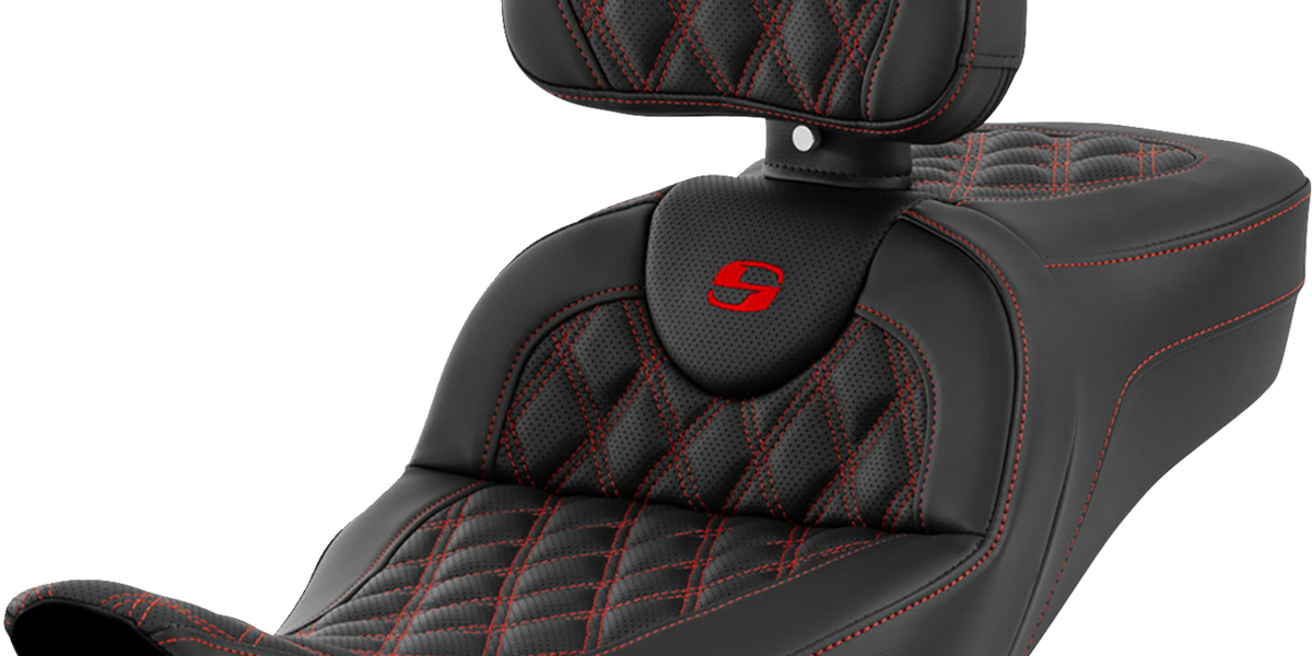 ロードマン SADDLEMEN Roadsofa™ Extended Reach Seat - Lattice Stitch