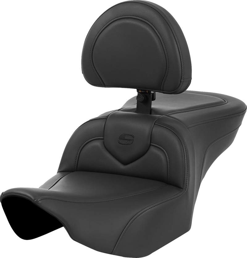 SADDLEMEN Roadsofa™ Seat - with Backrest - Black Stitching - Touring '23.5-'25