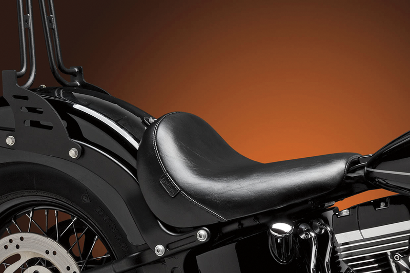LE PERA Bare Bones Solo Seat - Smooth - Black - Softail '11-'15