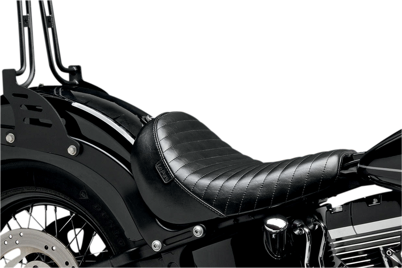 LE PERA Bare Bones Solo Seat - Pleated - Black - Softail '11-'15