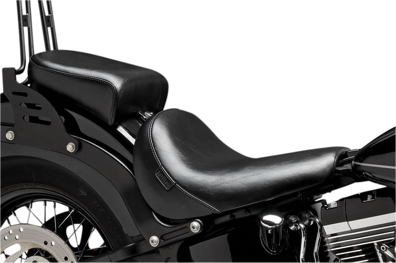 LE PERA Bare Bones Pillion Pad - Deluxe - Smooth - Black - Softail '11-'17