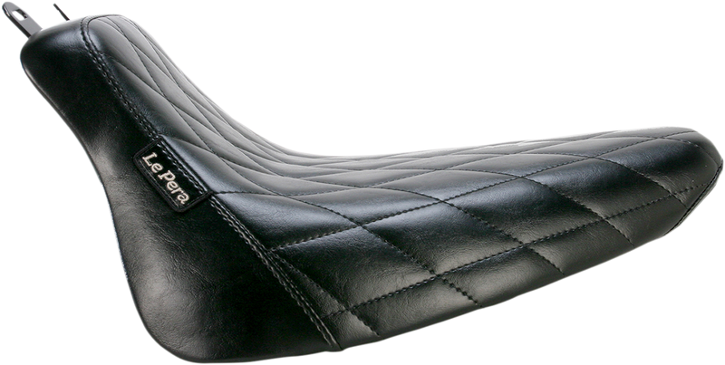 LE PERA Bare Bones Solo Seat - Diamond Stitch - Black - Softail '08-'17