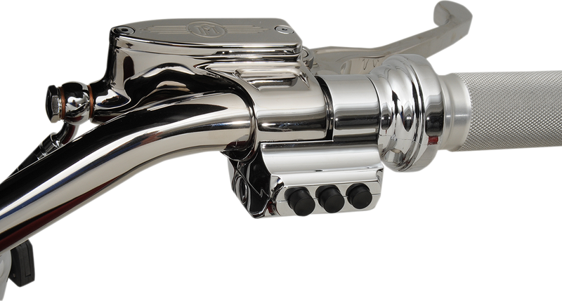 PERFORMANCE MACHINE (PM) Contour Billet Handlebar Switch - Right Side - Three Button - Chrome