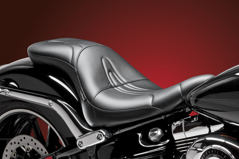 LE PERA Sorrento 2-Up Seat - Stitched - Black - Softail '13-'17
